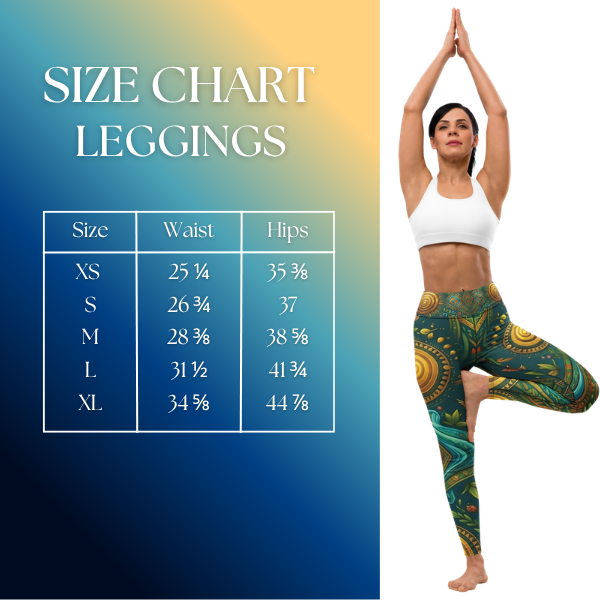 Size Chart Pachamama Earth Leggings
