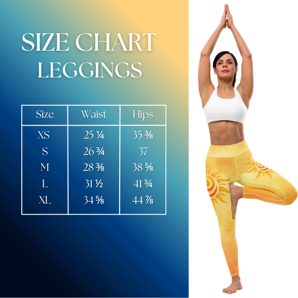 Size Chart Tribal Sun Leggings