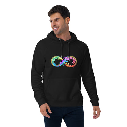 Black Hoodie Infinity Loop Prosperity Symbol
