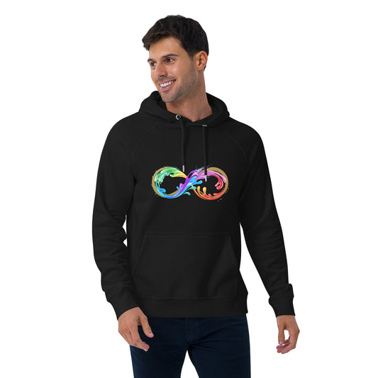 Black Hoodie Infinity Loop Prosperity Symbol