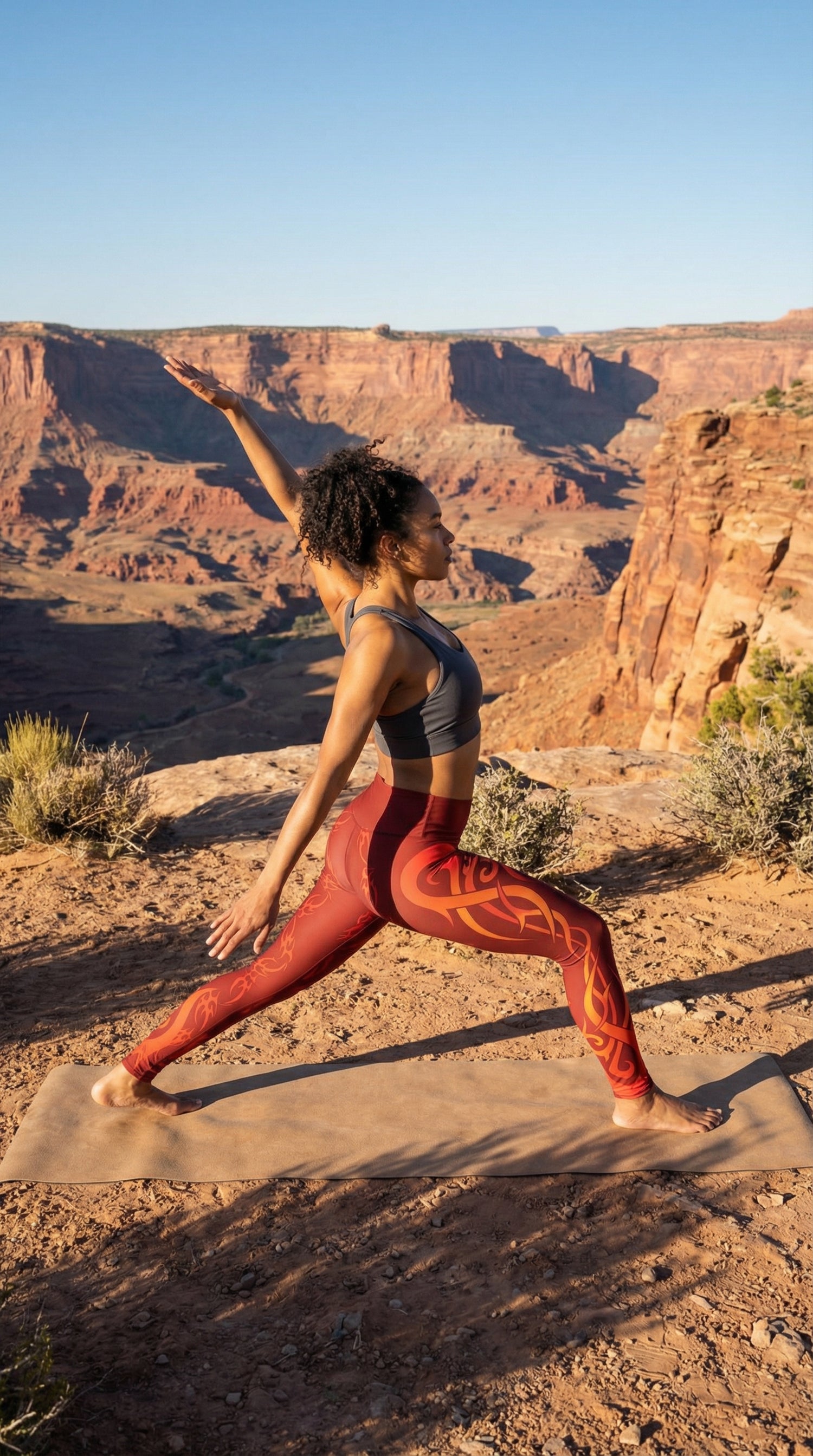 Fire Tribal Yoga Leggings