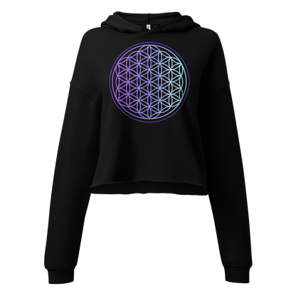 Flower of Life Cropped Hoodie Women