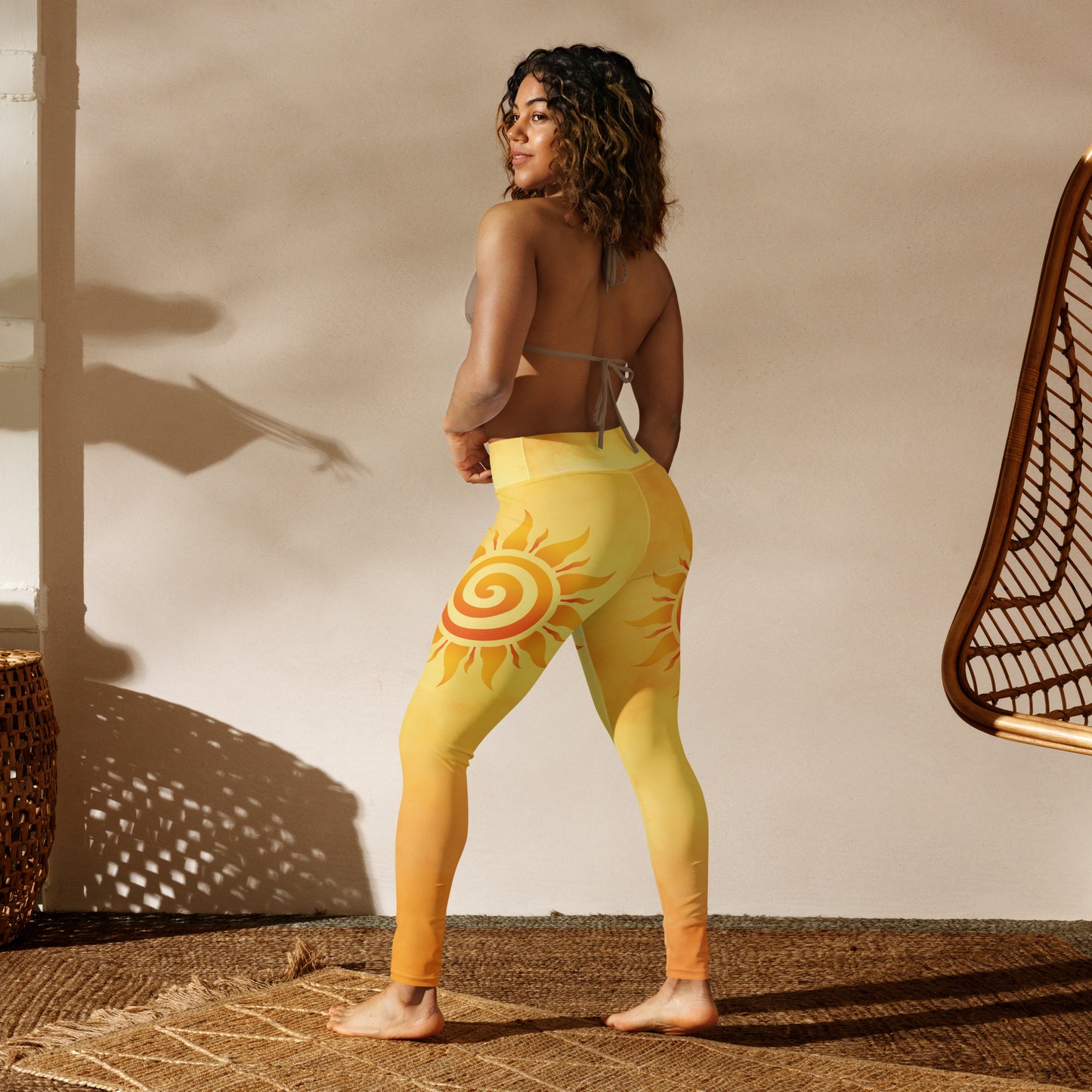 Leggings with Tribal Sun Symbol