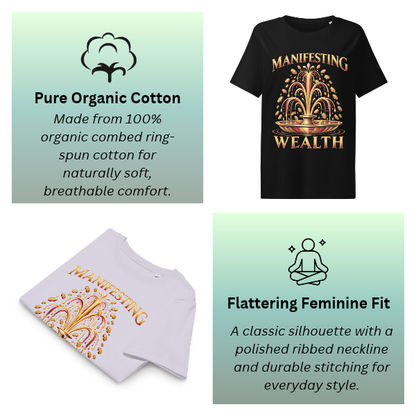 Manifesting Wealth Women’s Organic Ribbed Neck T-Shirt