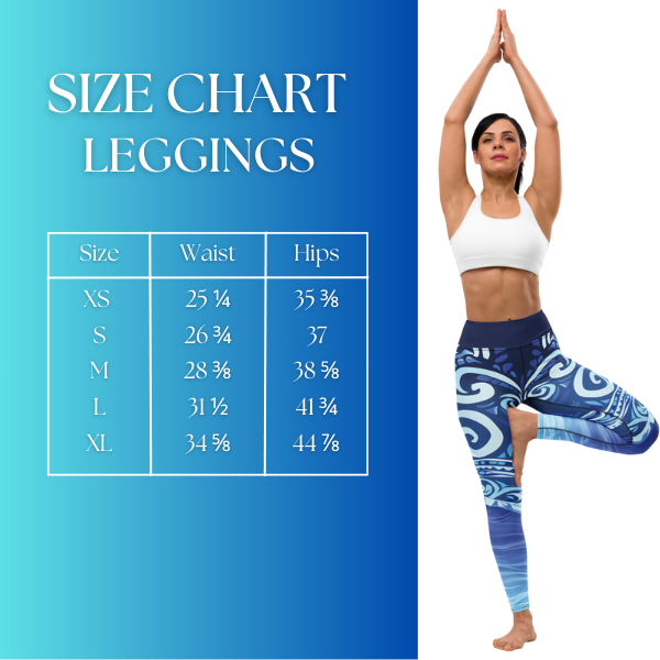 Size Chart Ocean Tribal Leggings