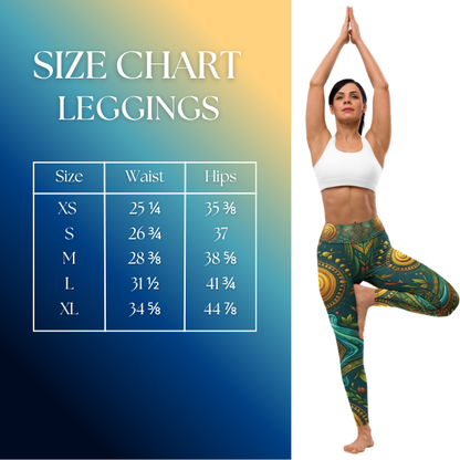 Size Chart Pachamama Earth Leggings