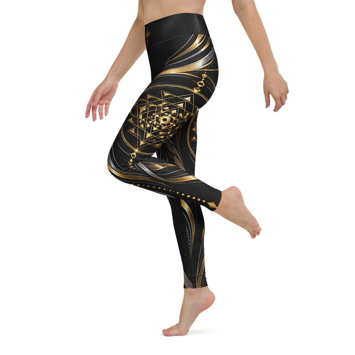 Sri Yantra Leggings Gold Silver