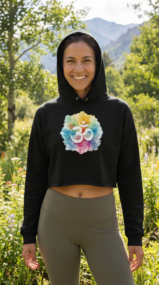 Women’s Om Symbol Cropped Hoodie