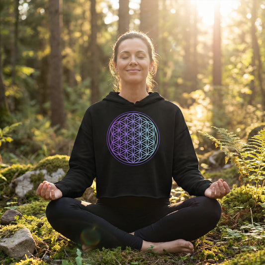 Women’s Flower of Life Cropped Hoodie