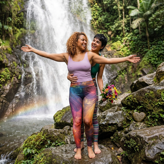 Yoga Leggings: Etheric Rainbow